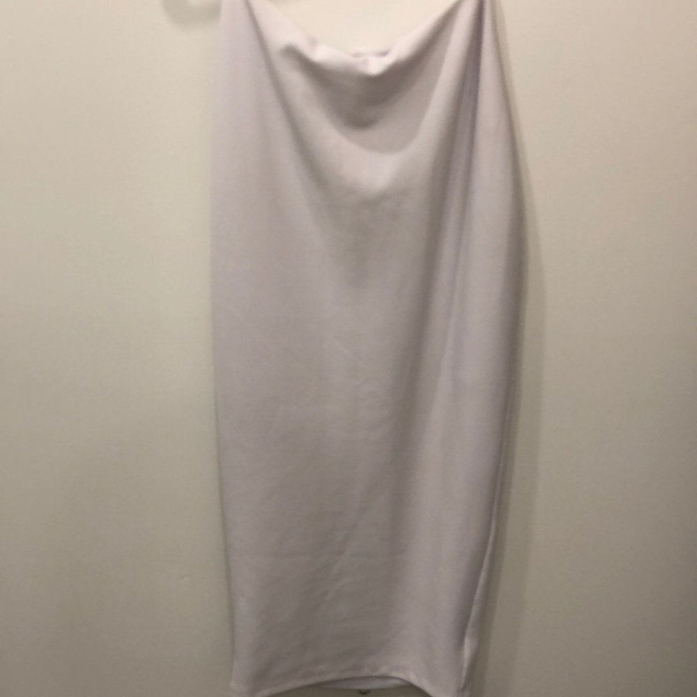 Nookie white zipper back pencil skirt